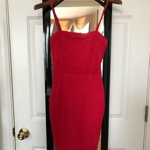 Red midi dress from asos